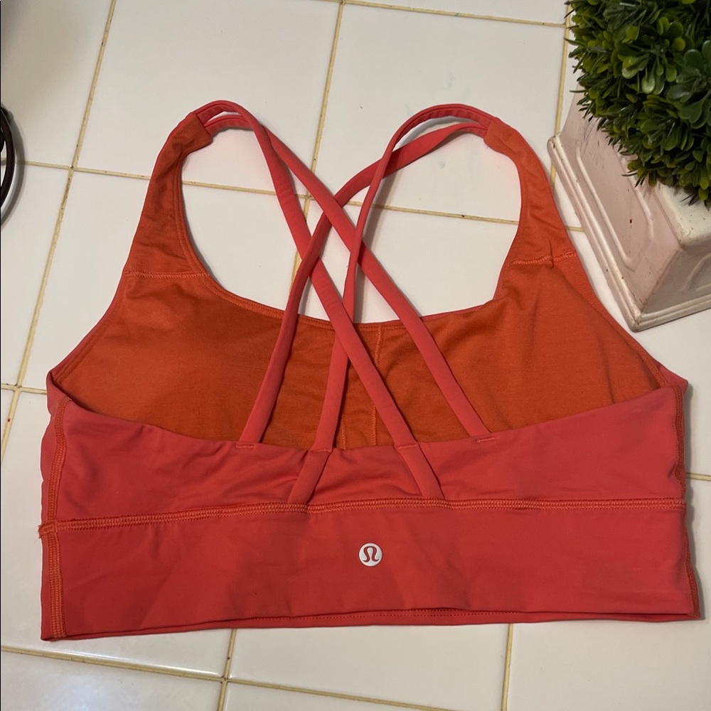 lululemon athletica Orange and Coral Sports Bra